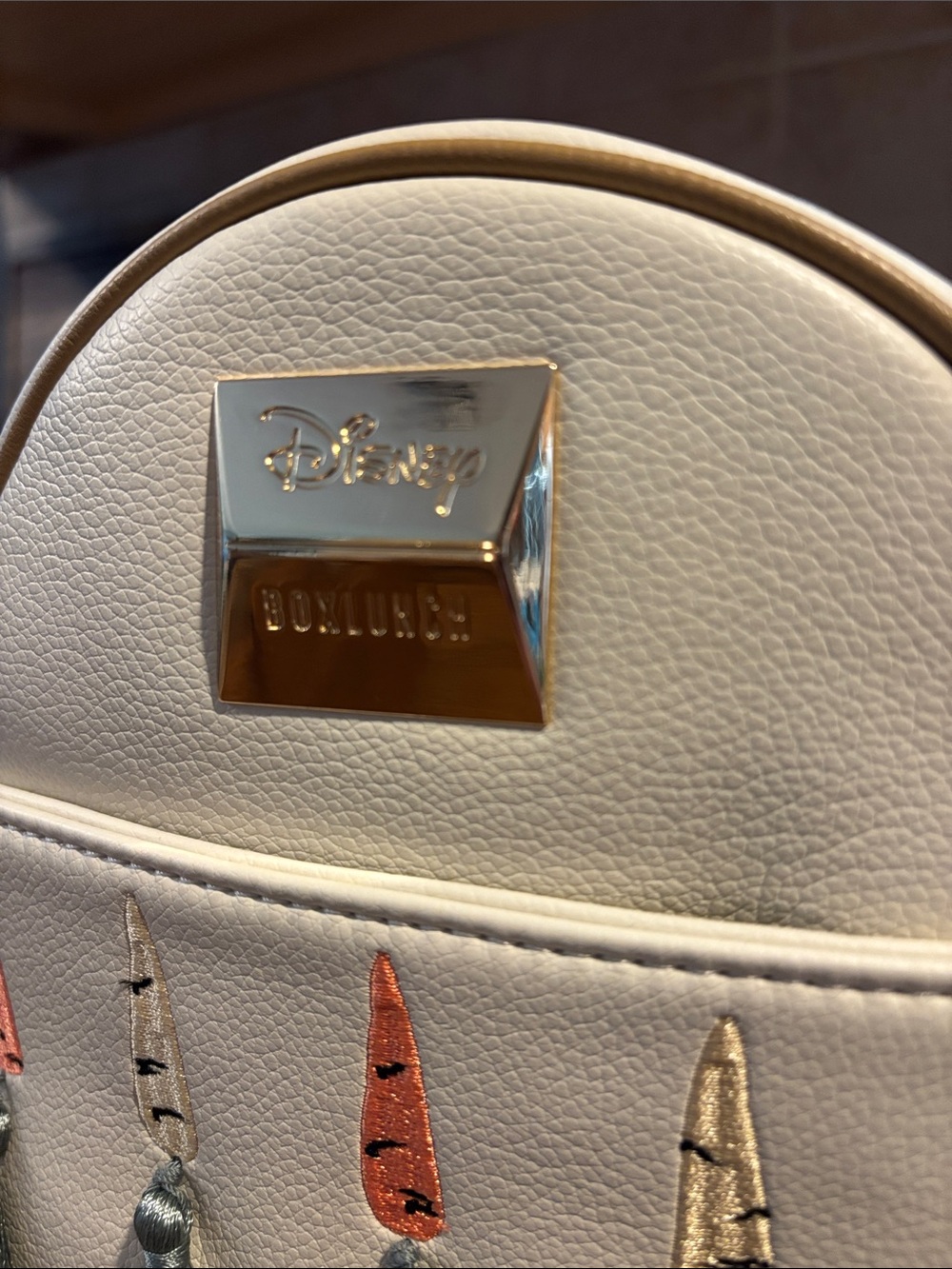 NWOT Boxlunch Disney Cream & Sage Winnie the Pooh Tassel Mini Backpack - Picture 5 of 7